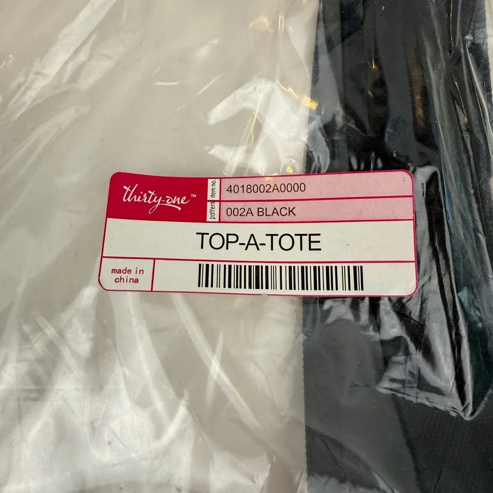 Thirty-One Top-A-Tote Lid for Large Utility Tote Black 4018002A0000 NIP